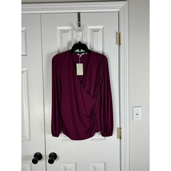 NWT Boden Womens Burgundy Blouse Size 6 - Picture 1 of 4